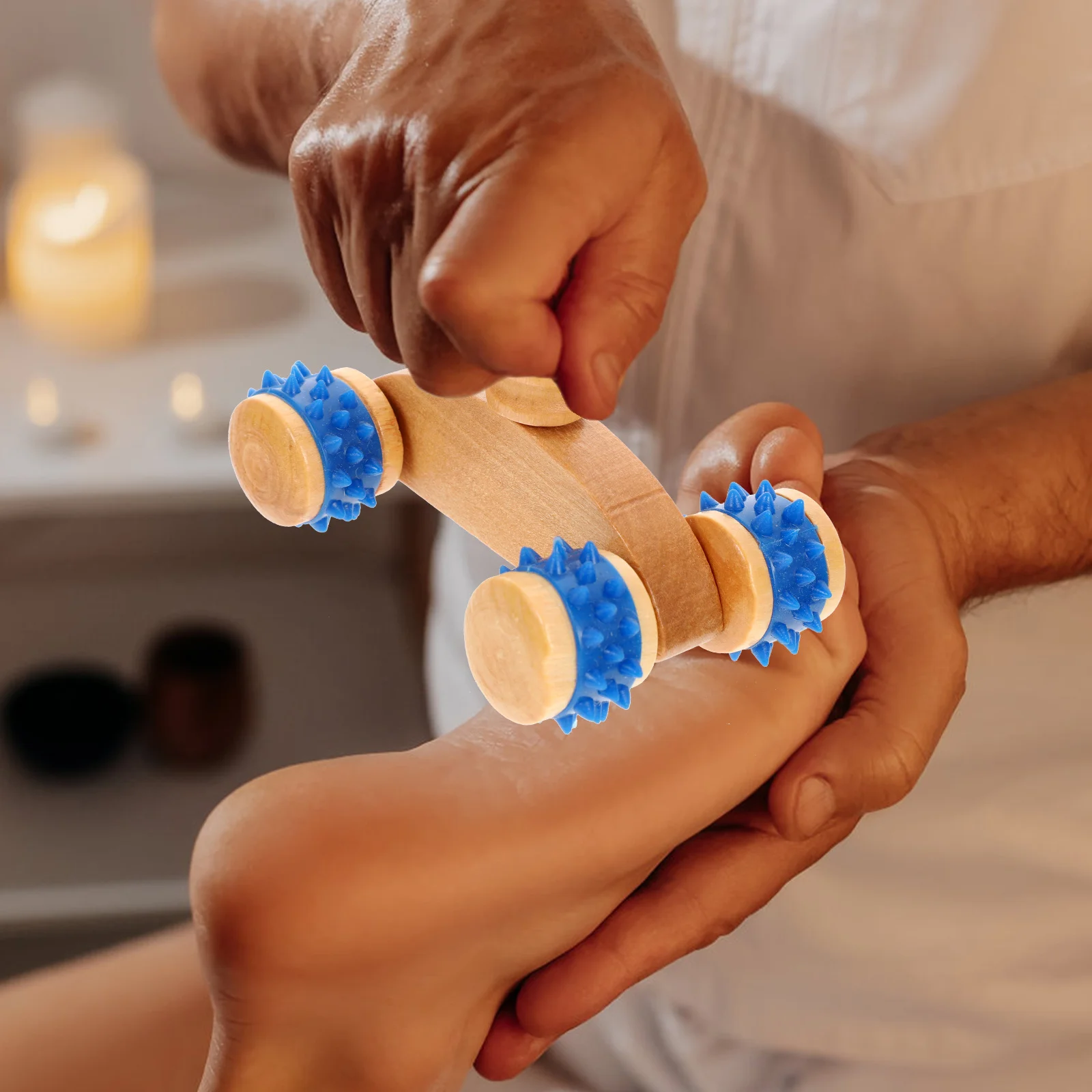 

3 шт. деревянный массажный ролик для мышц, массажер для тела, портативный массажер для спины, шеи, ног, роликовый массажер для мышц, талии