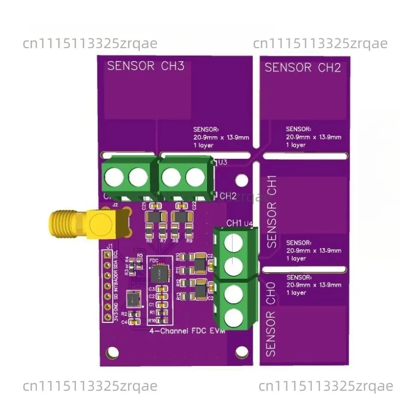 FDC2214 Module Capacitance Sensor Electronic Design Competition Gesture Recognition Paper Counting Liquid Level Measurement