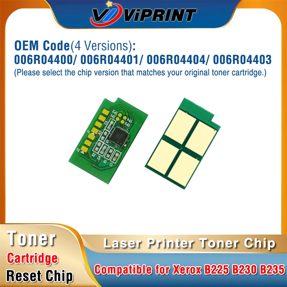 New B225 Toner Chip Compatible for Xerox B230 B235 Cartridges Refiil Reset