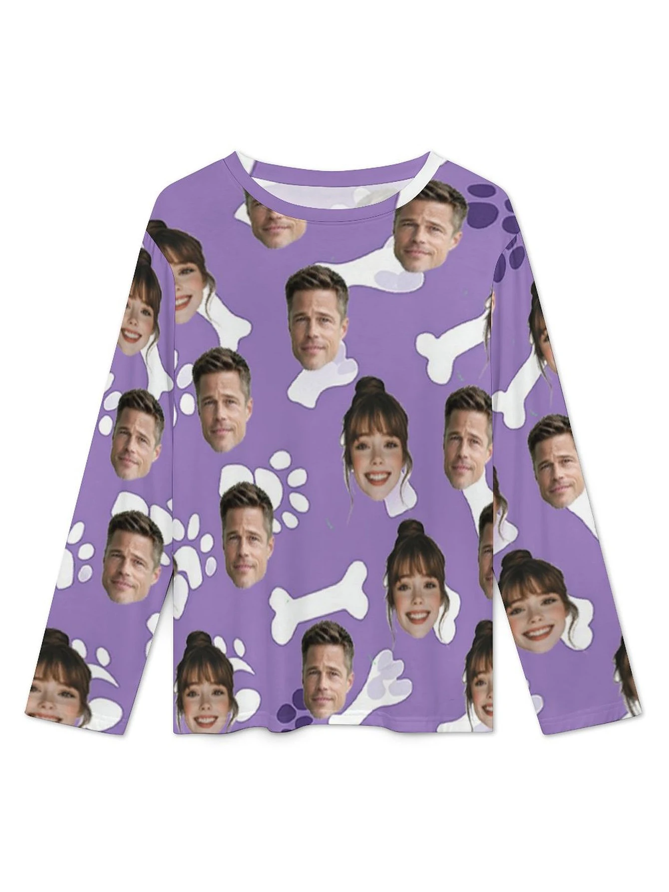 Personalisiertes Gesicht Herz Pyjama Set Pyjama Set personalisierte Foto Nachtwäsche Party Weihnachten