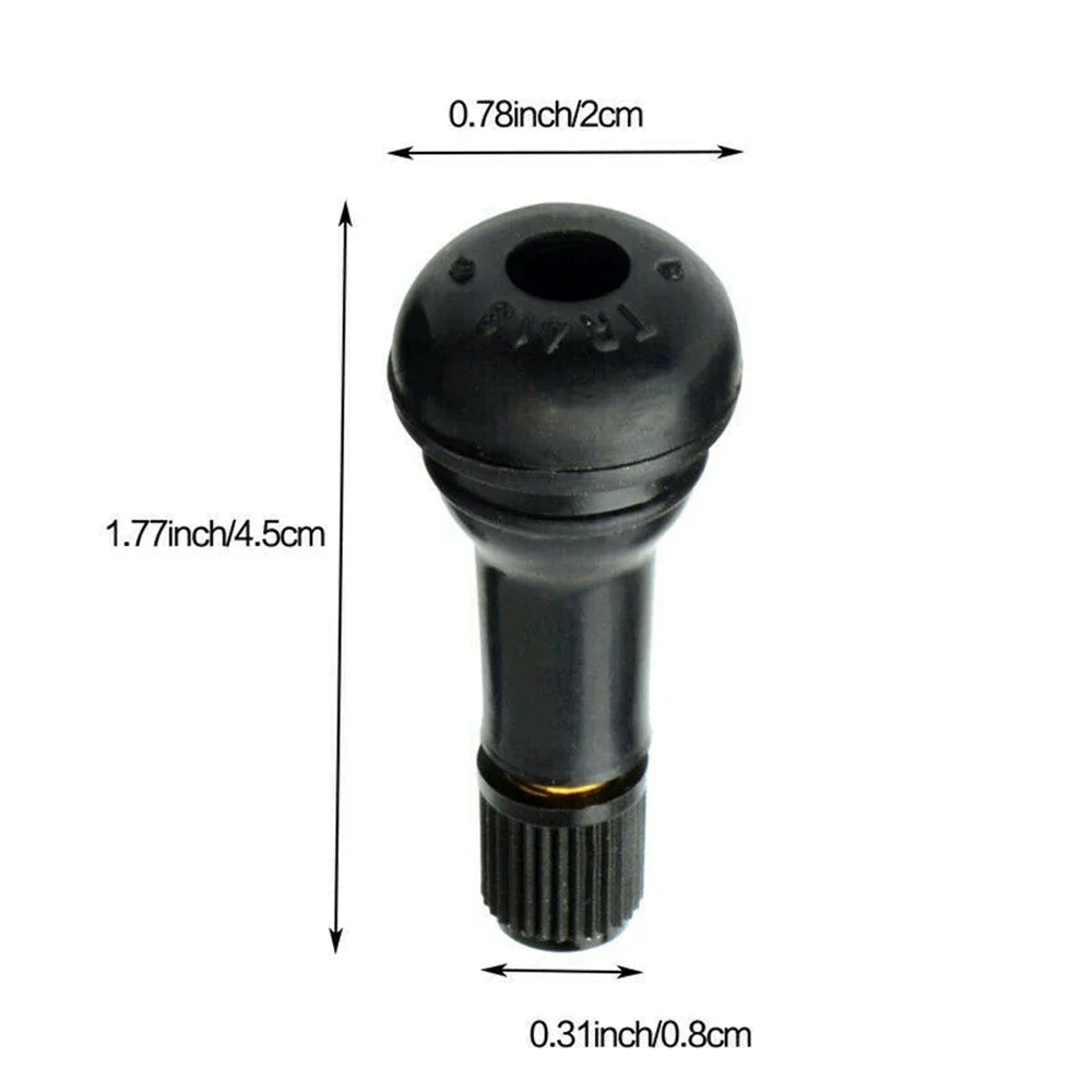 10Pcs TR413 Snap In Type Rubber Valve Tool SET Tubeless Tyre Valves Stems Universal Rubber Nozzle Aluminum Alloy Rubber Nozzle