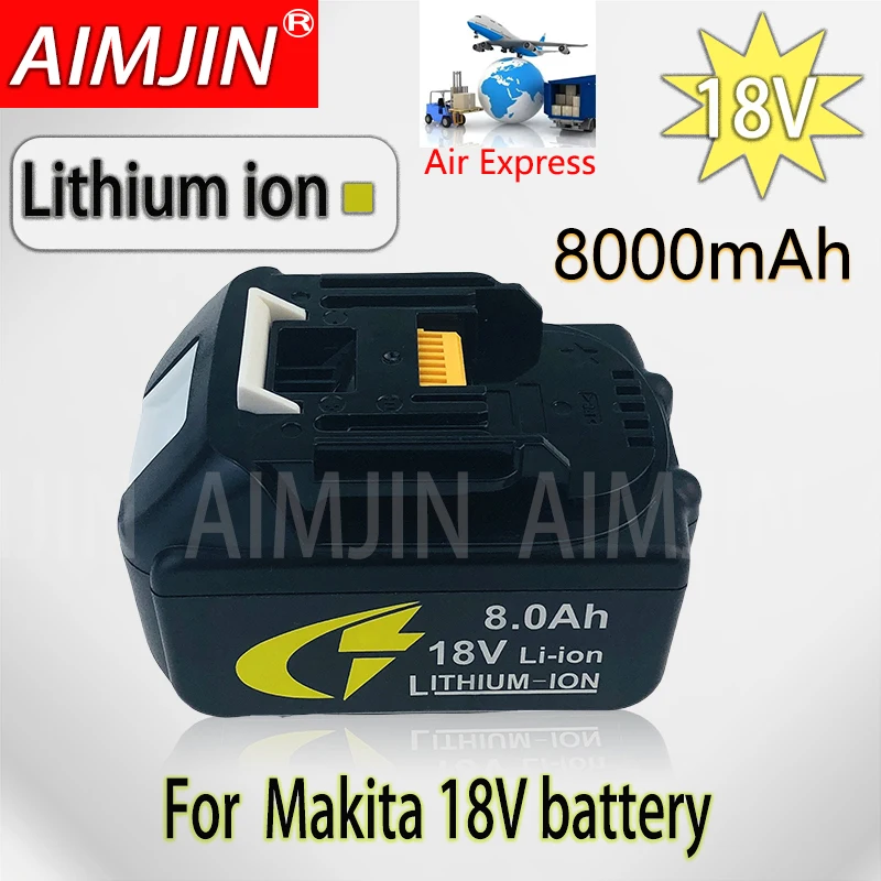 Original Makita 8Ah for Makita 18V Battery BL1830B BL1850B BL1850 BL1840 BL1860 BL1815 Replacement Lithium Battery