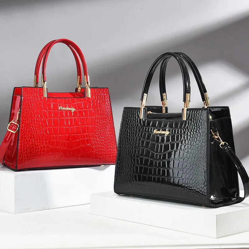

2026 New Fashion Alligator Women Handbags European Designer Pu Leather Shoulder Bags Female Girl Brand Luxury Crossbody Bag
