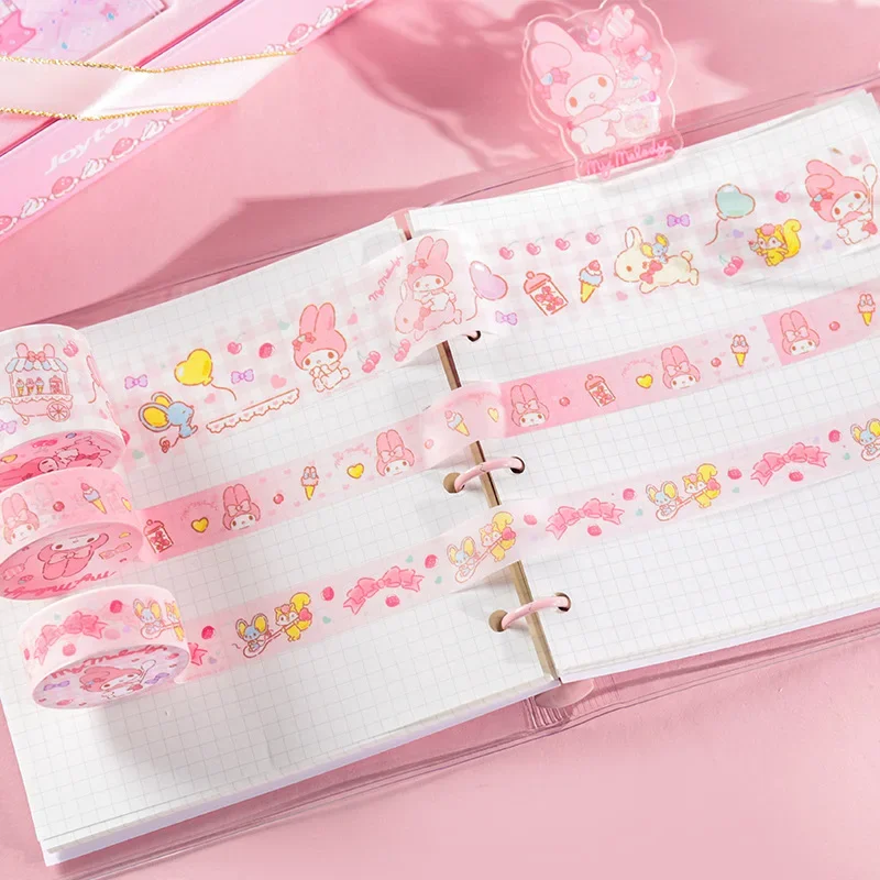 My Melody Kuromi Ins Kawaii Sanrio Diy Notebook Ledger ชุดน่ารักการ์ตูน Cinnamoroll Ins ดินสอเครื่องเขียนของขวัญของเล่นสําหรับเด็ก