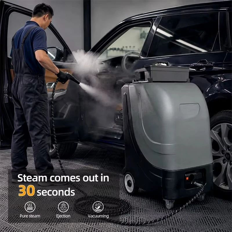 Steam Spray Extraction Car Wash Machine Commercial Hot Water Steam Carpet Extractor Deep Cleaner for Car