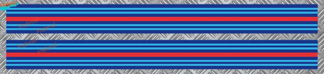 

2 X Martini Racing Stripe наклейки с итальянскими полосками 4,5 см x 55 см