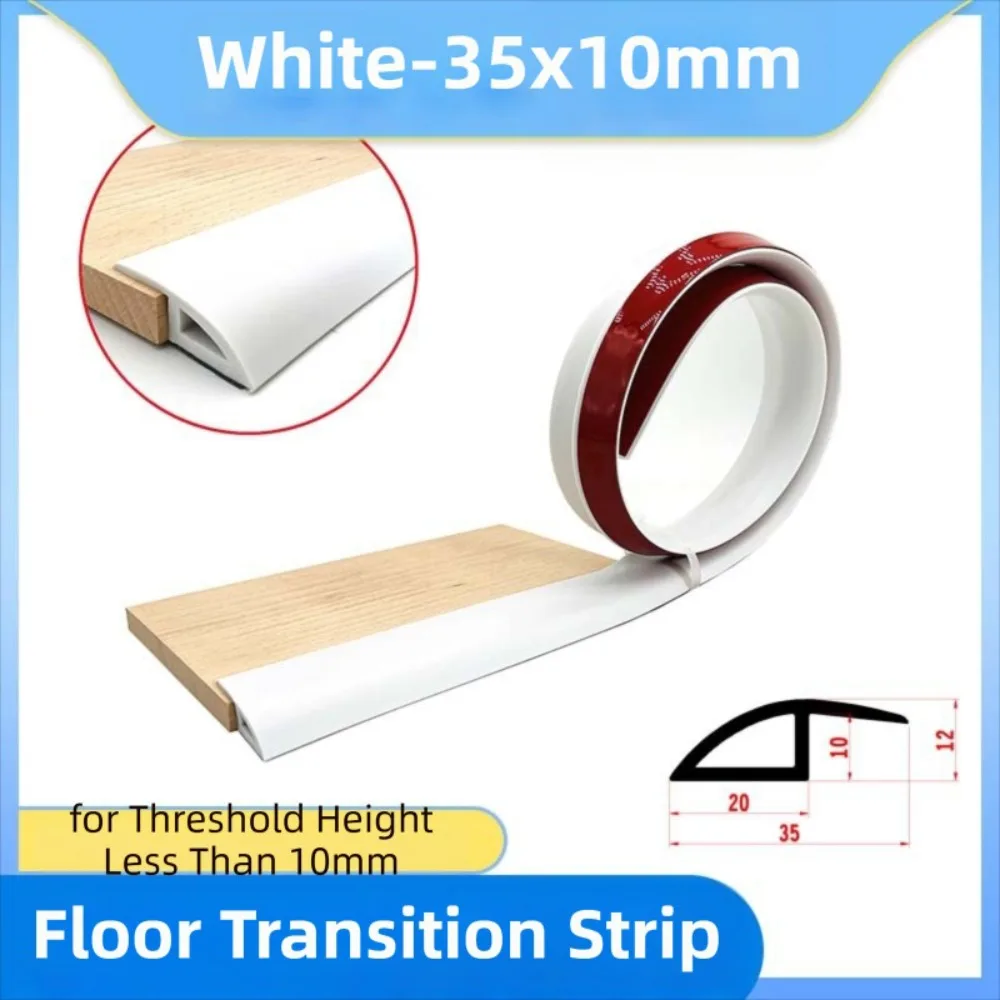 

NEW Carpet to Tile Floor Transition Strip Wear-resistant Self Adhesive Edging Trim Strip PVC Cuttable Flat Button Strip Doorway