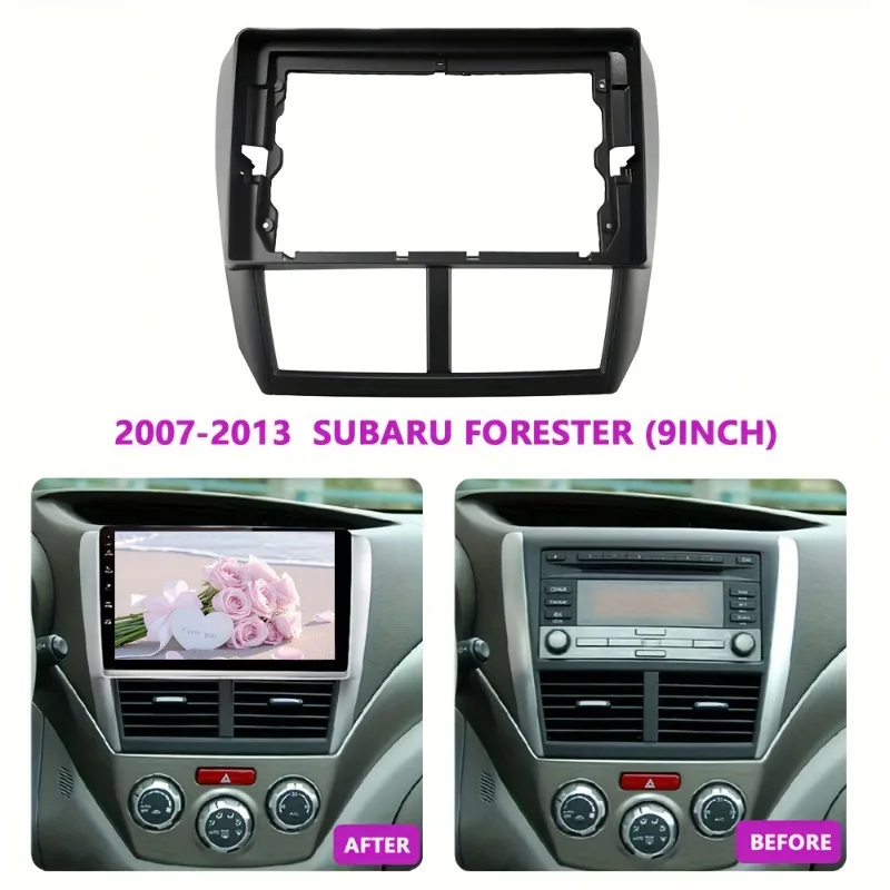 

9 inch 2 Din Car Radio Fascia for SUBARU FORESTER 2007-2013 Dash Mount Surround Trim Kit Audio Stereo Panel Adapter
