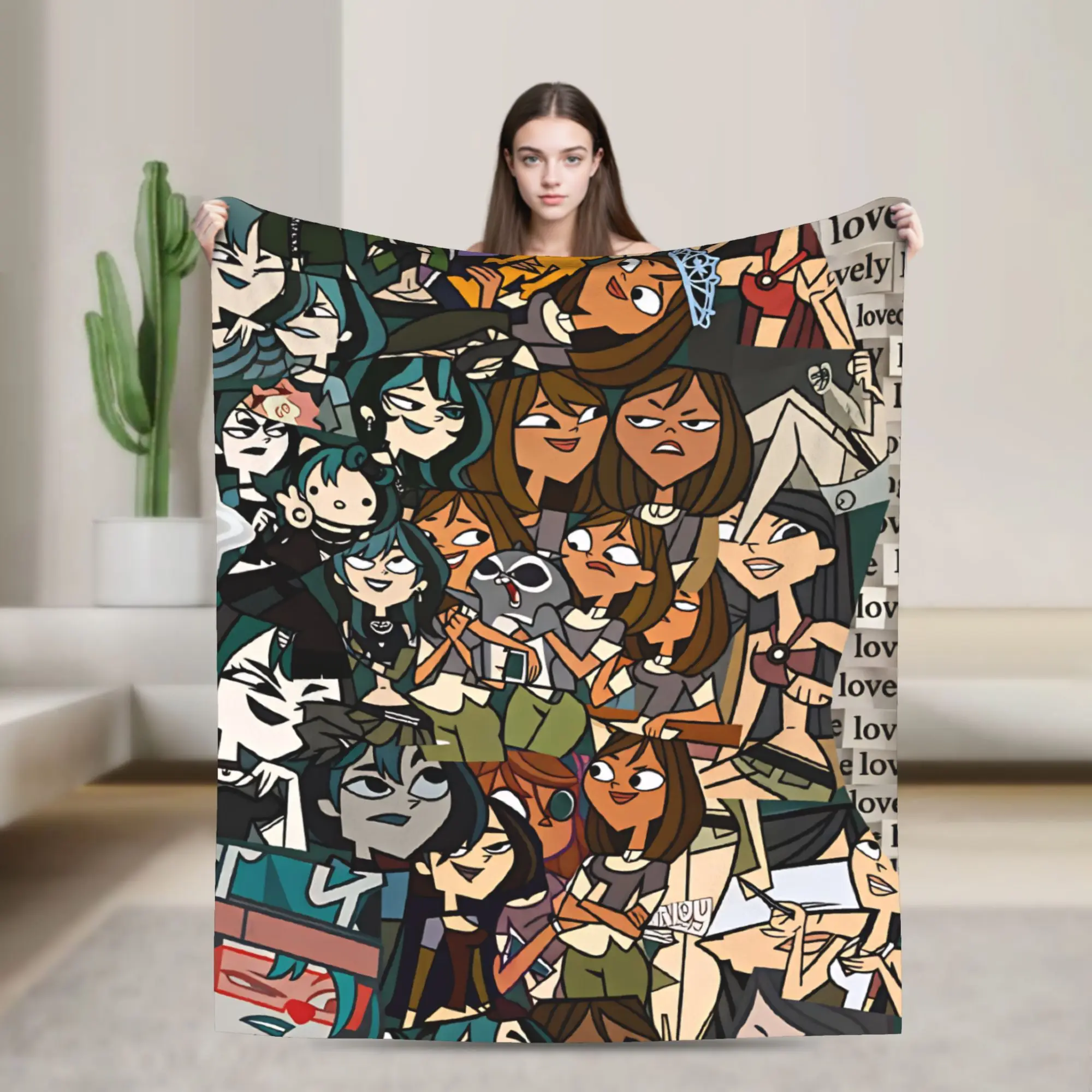 Total Drama Islands Blankets Quality Soft Warm  Throw Blanket Spring Students Living Room Street Trend Bedspread