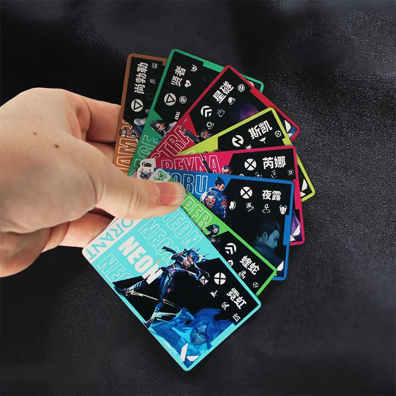 Valorant CHAMBER، NEON، PHOENIX، CYPHER لعبة شخصية بطاقة معدنية لعبة الدعائم نموذج هدايا لمجموعات الأصدقاء #4