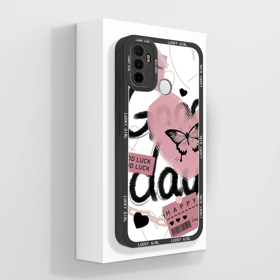 Case For OPPO A53 A53S Art Creation Soft Liquid Silicone Painted Anti Slip Shockproof Protective Back Cover For OPPO A 53 Fundas