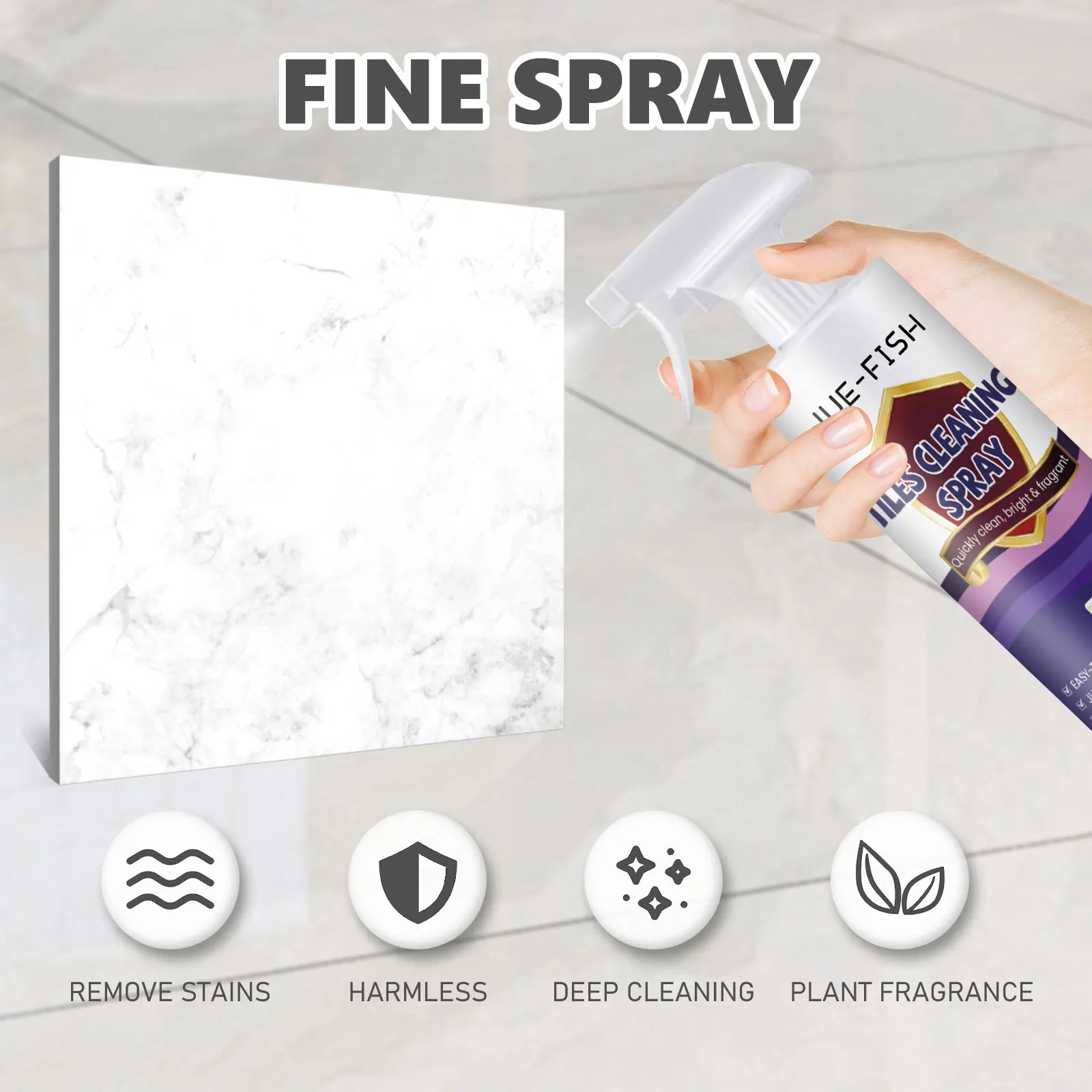 Ceramic Tile Cleaning Spray Ceramic Tile Floor Stain and Dirt Removal Citric acid formula for bathroom tiles and floors