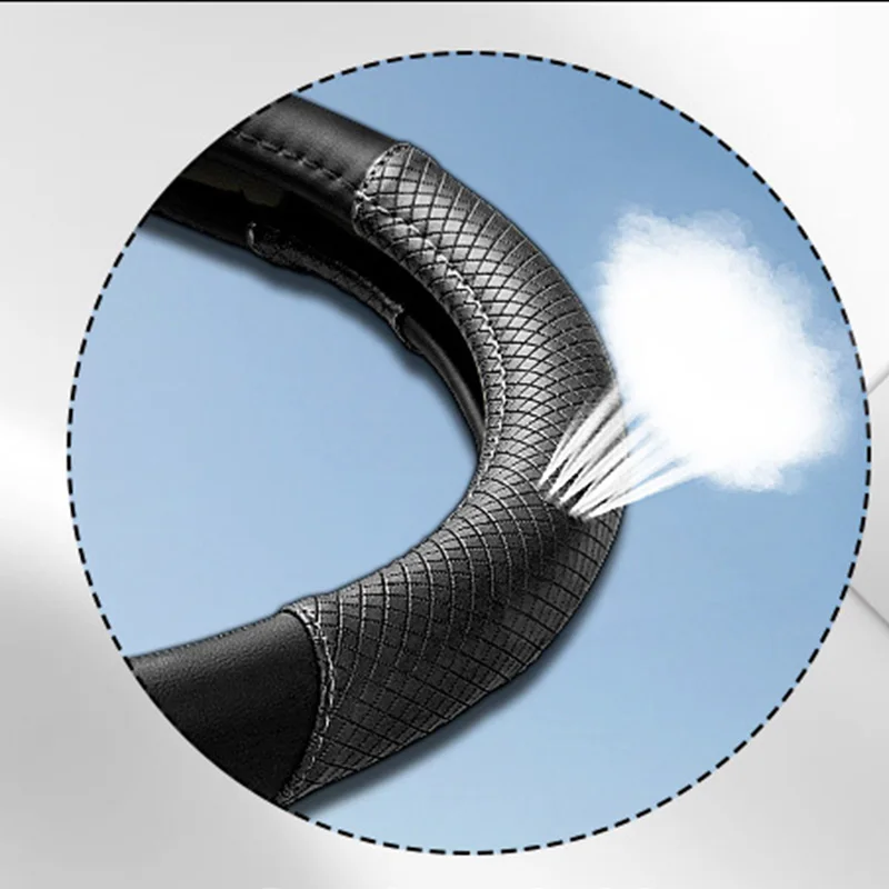 

Nappa Leather Car Steering Wheel Cover For Haval H9 MK1 2014-2024 2023 2022 Hand-sewn Non-slip Auto Steering Wheel Cover Accesso