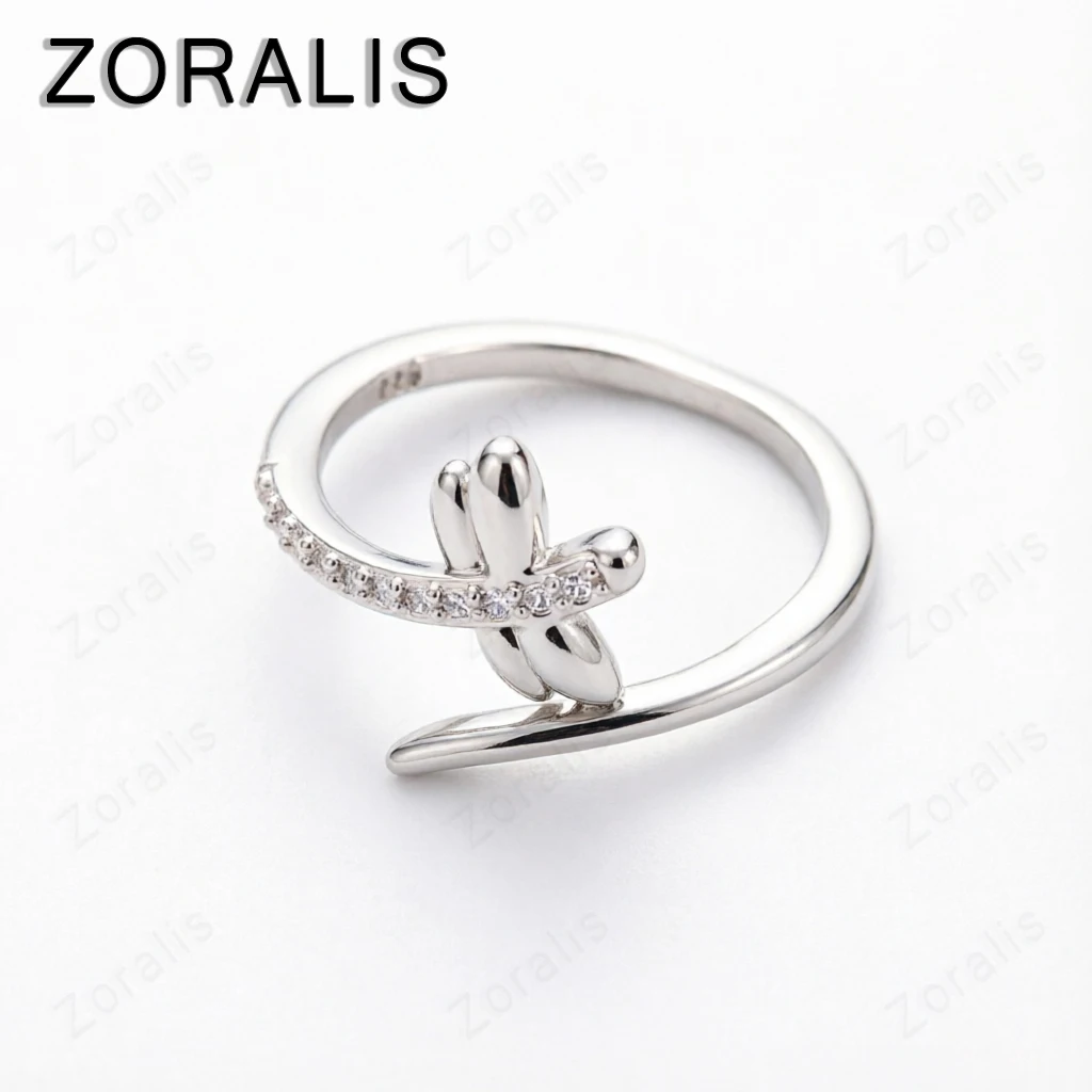 Women's 18K Gold Crystal Dragonfly Ring