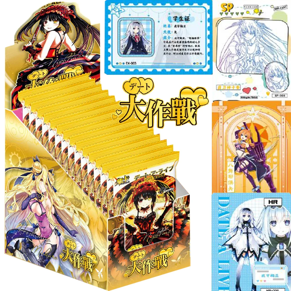 

DATE A LIVE Collection Cards Funny Fantastic Anime Goddess Tokisaki Kurumi Yamai Kaguya Character Portrait Cards Kids Gifts Toys