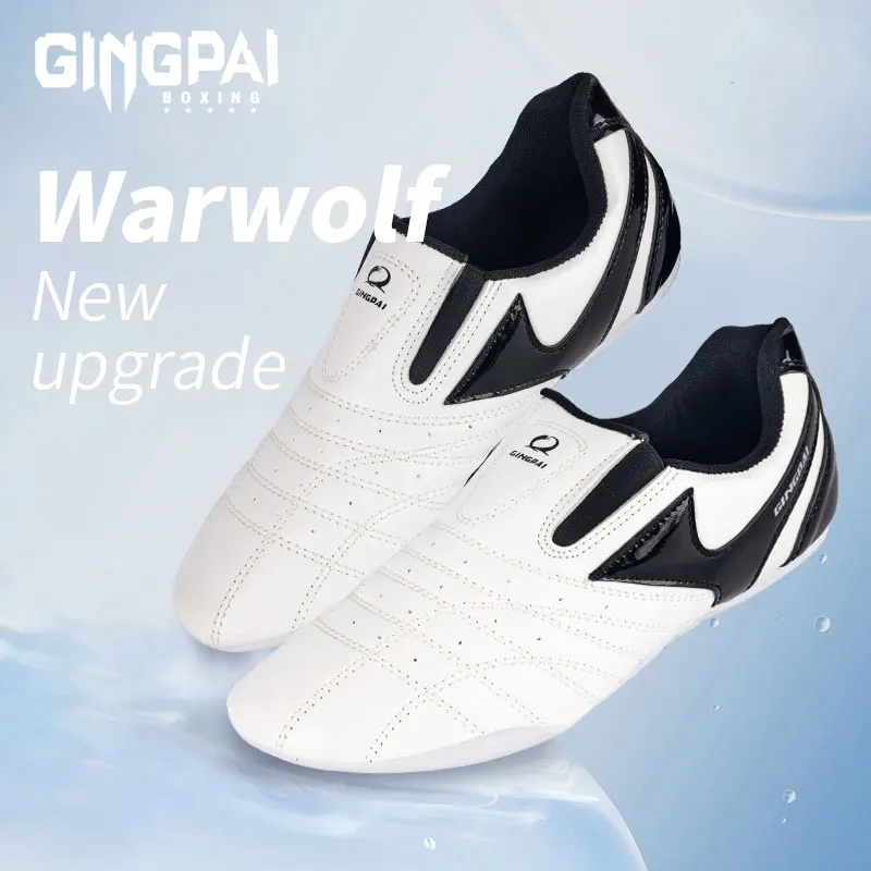 GINGPAI Breathable Taekwondo Shoes Karate Kung Fu Wrestling Martial Arts Shoes Adults Child Non-slip Soft Oxford Soles Sneakers