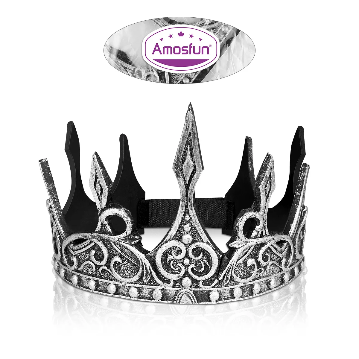 Royal Medieval Crown for Adults King Queen Costume Party Decoration Men Women Cosplay Accessory Birthday Festival Dress Up Hat