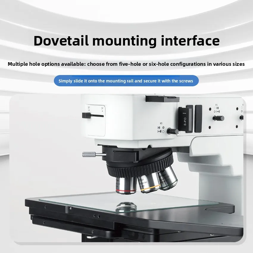 Microscope Objective Lens Converter Tower Four-hole Five-hole Dovetail Groove Adjustable Replaceable Olympus Sunny Nose Wheel