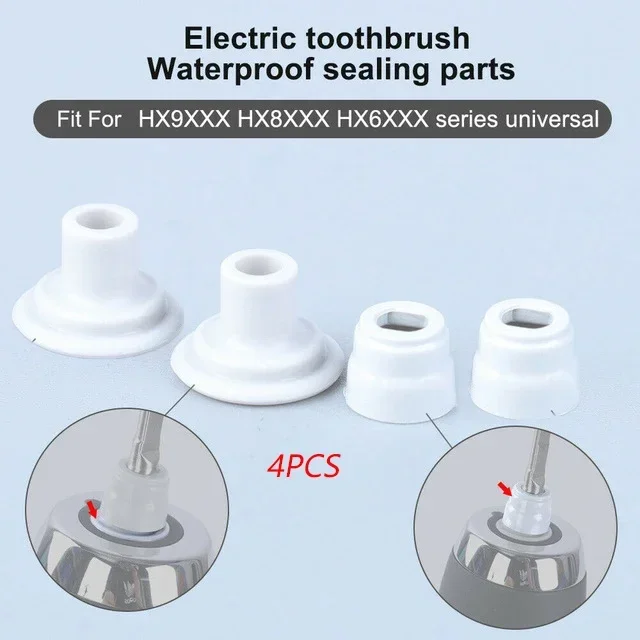 Anillo impermeable y tapa fija para cepillo de dientes eléctrico, accesorio para Philips serie 6/9, HX6730, HX6930, HX6950, HX9340, X9360, HX9370, 4