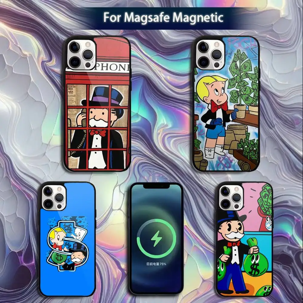 

Dollar Alec Monopoly Man Phone Case For iPhone 16e,16,15,14,13,12,11,Plus,Pro,Max,Mini Magsafe Magnetic Wireless Charging