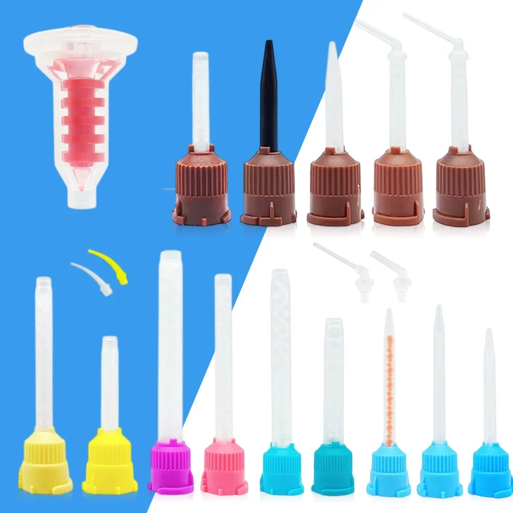 Mixing Tube Silicone Rubber Conveying Mixers Head Tips Gun Disposable Impression Nozzles Lab Whitening Materials Denture Dental