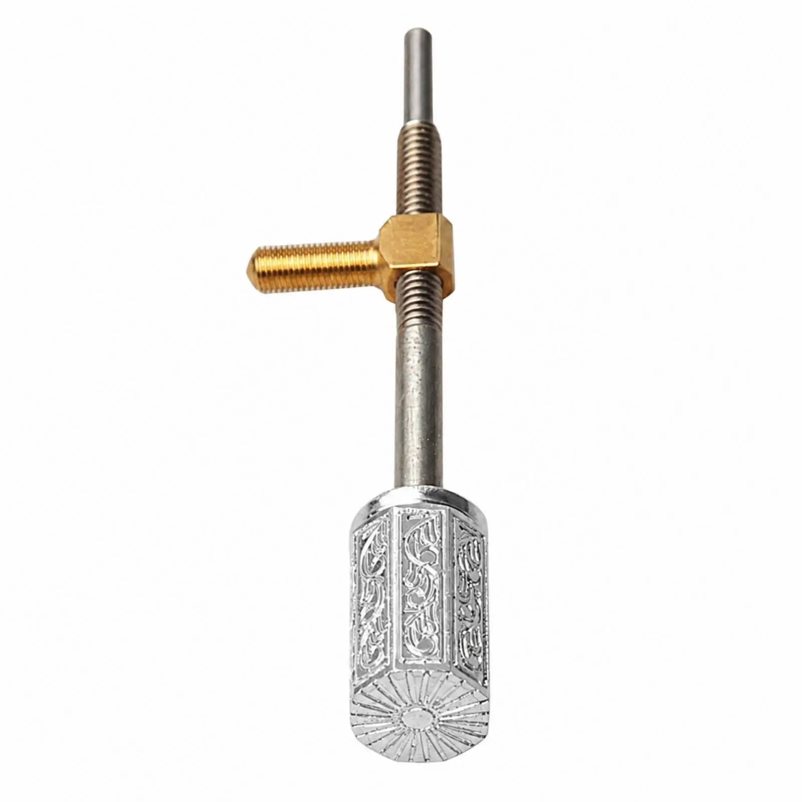 Viola Bow Screw with Engraved End Threaded Viola Bow Screw Decorative Musical Instrument Accessory for Repair Technicians,