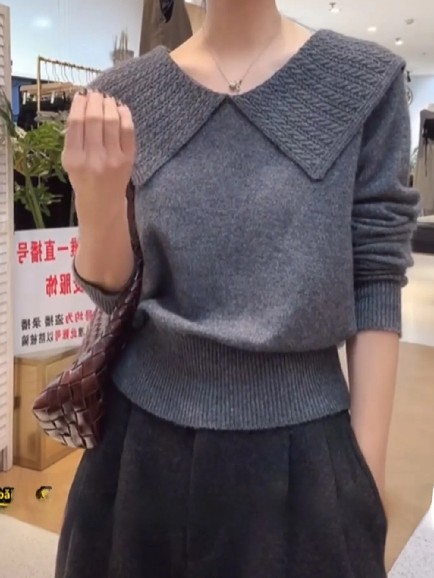 Suéter longo de malha com gola ay, feminino, plus size, emagrecimento, design de cintura, outono inverno