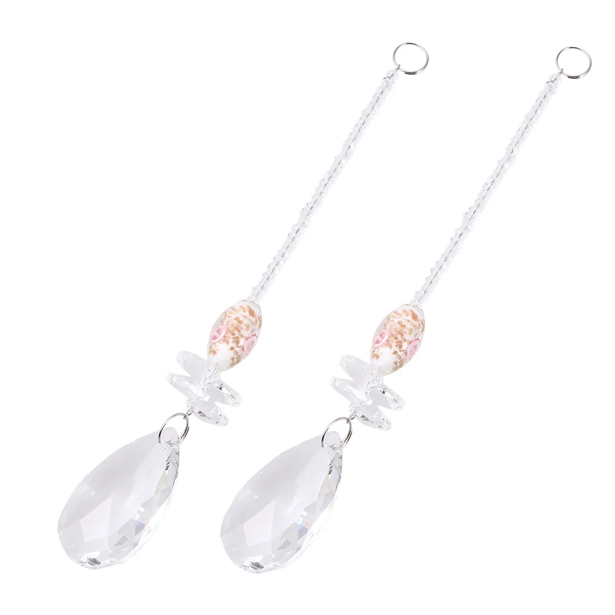 

2Pcs Crystal Ball Pendant Hanging Prisms Rainbow Window Chandelier Curtain Octagon Chakra Crystal Decor Chandelier Crystals