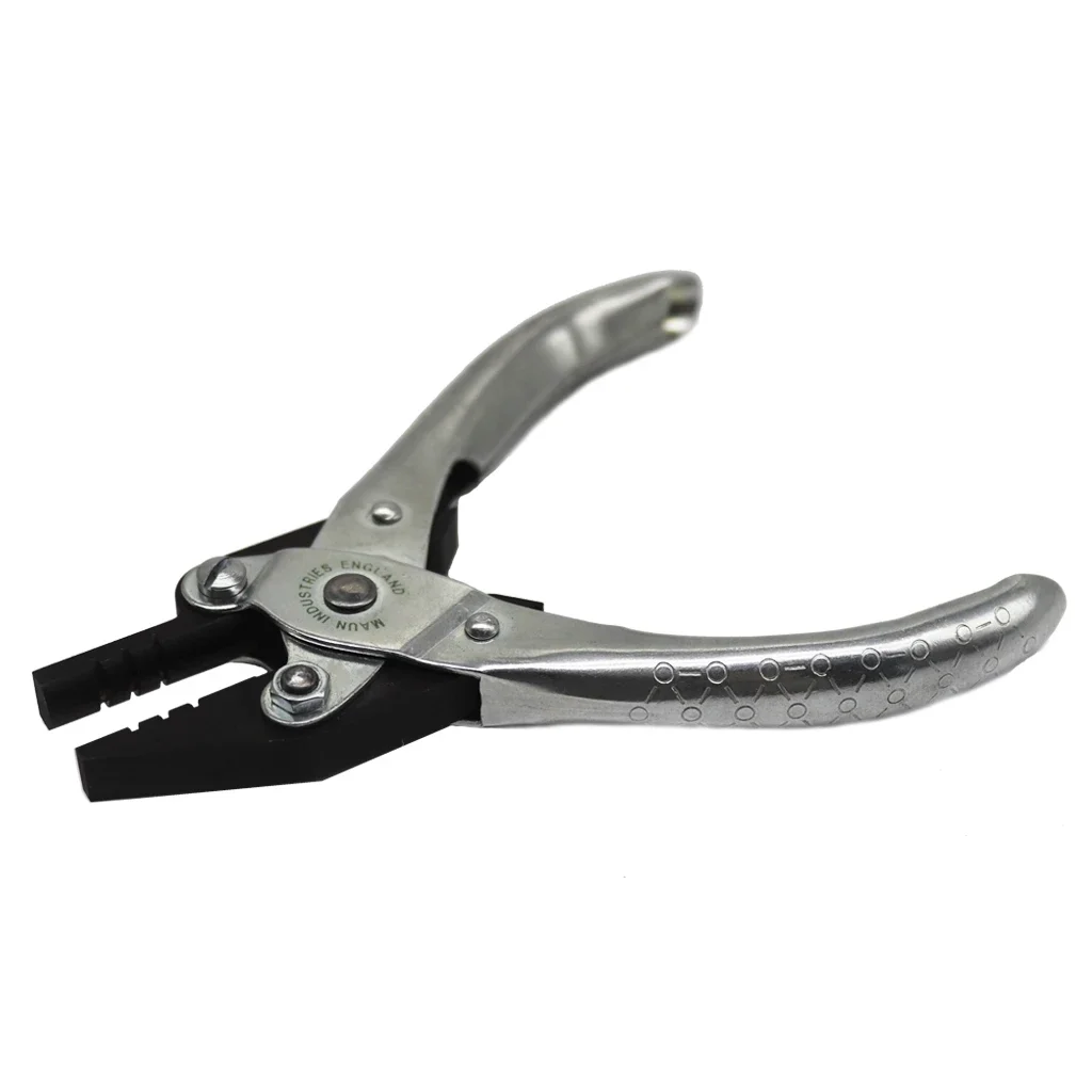 MAUN 4710‑125 125mm Parallel Pliers Half Round & Flat Jaws 3 Collet-Making Notches Jewelers Tool for Jewelry Wire Forming