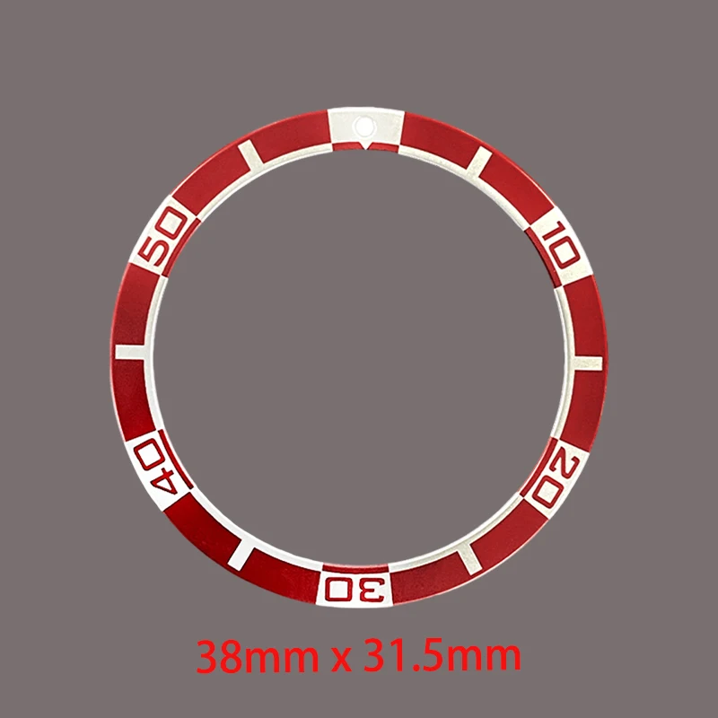 38 mm x 31,5 mm flacher Aluminium-Uhrenlünetten-Einsatzring, passend für SKX007 SKX009 SRPD-Gehäuse, NH36 NH35-Uhrwerk, Herren-Uhrenring, Refit-Teile – Detail 7