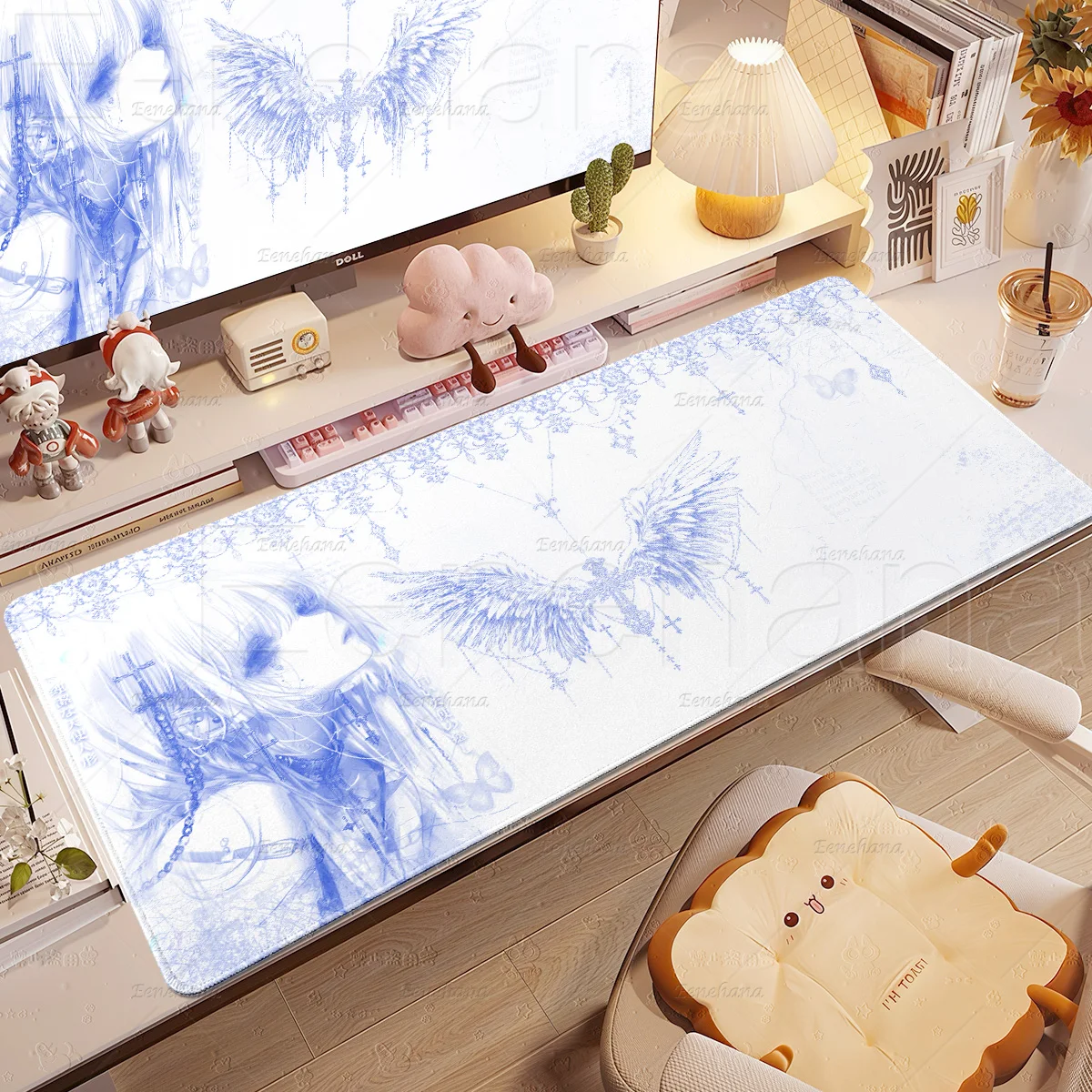 Angel Girls Mouse Pad Bule Pin - Desk Setup Pegboard 评论和价格