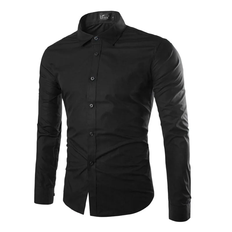 Camisa informal de manga larga para hombre, Camisa ajustada de negocios, color blanco y negro, para eventos sociales, verano, 2024