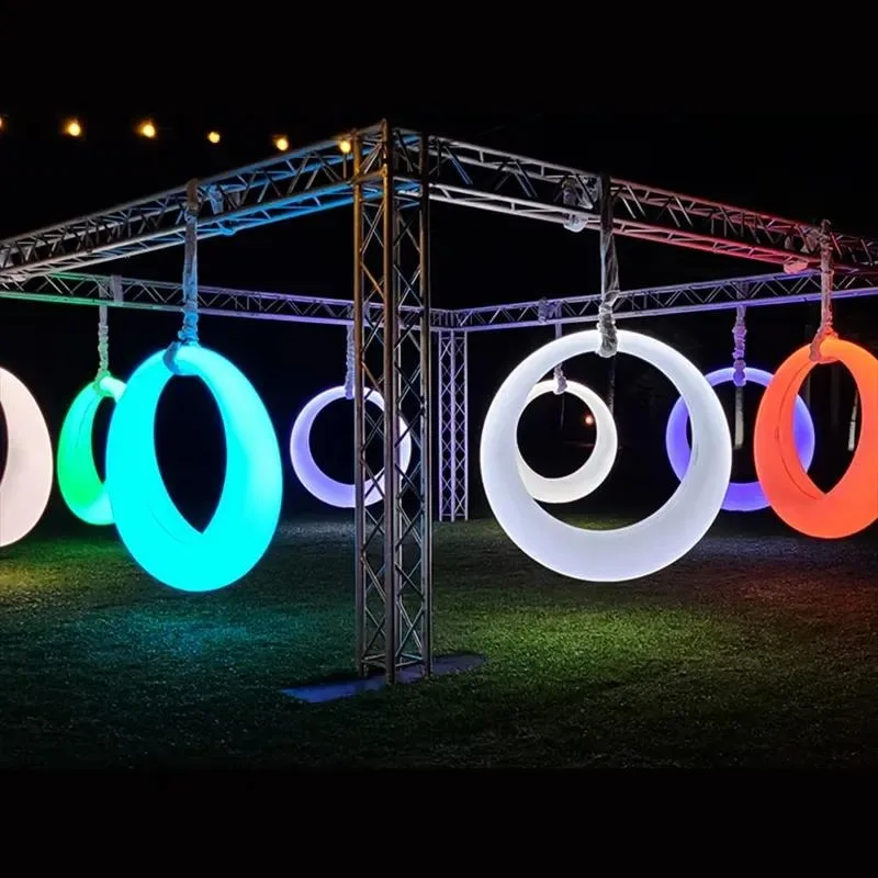 Outdoor Garden Garden Furniture Decoration 16 Color Variations Rechargeable Led Seesaw LED Lighting Outdoor Swing Chair