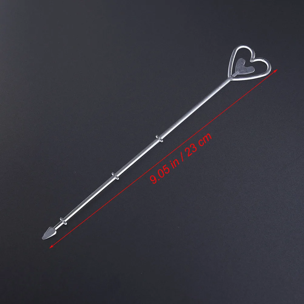 

80 Pcs Flowers Sign Card Holder Heart Shape Clips Long Wedding Supplies Decoration