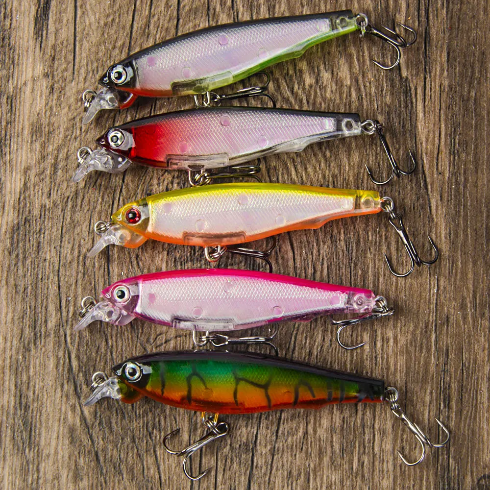 

5 шт. плавающая рыболовная приманка для гольяна, джеркбейт, форель, окунь, приманка, искусственная жесткая приманка для морской воды