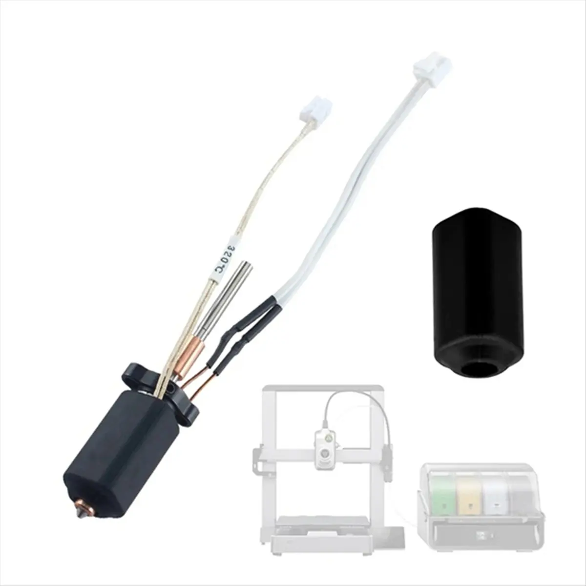 L70A Upgraded Hotend Kit for Creality Hi Combo Hardened Steel All-in-One Nozzle High Temperature Resistant and Fast Printing
