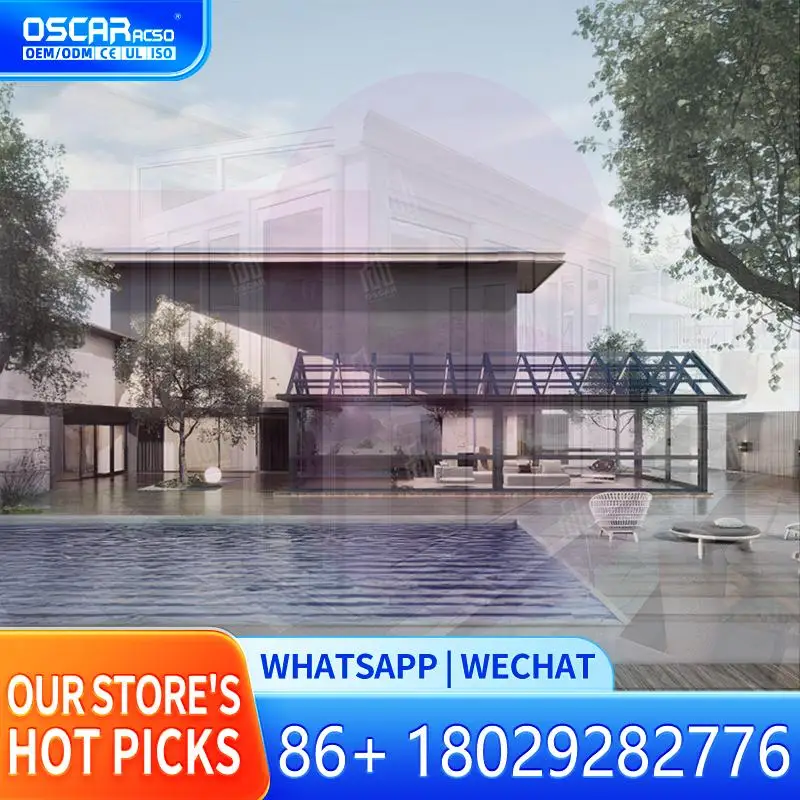 Sliding Glass Protection Prefabricated Aluminium Conservatory Set for Villas Backyards Sunroom sunroom
