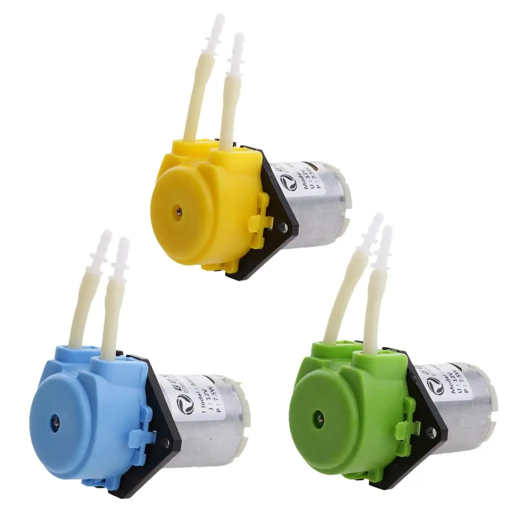 DC 12V Peristaltic Lab Dosing Pump Liquid Hose Pump Buckle Type Head for Aquarium Dosing and Analytical Water Sampling