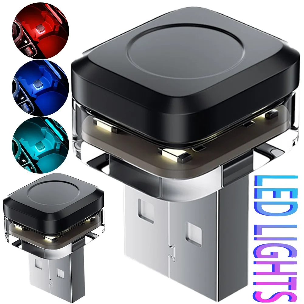 USB Car Ambient Lights Plug Play Universal LED Atmosphere Light Signal Lights Auto Reading Lamp Decorations Decorative Strips