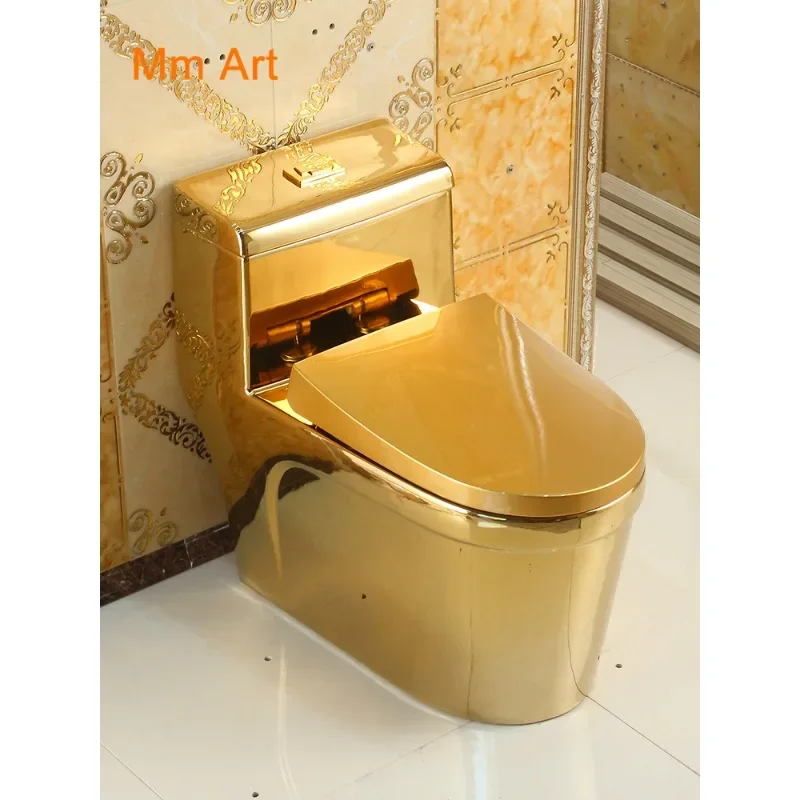 European style gold toilet creative art toilet super swirling color deodorant water saving bar toilet