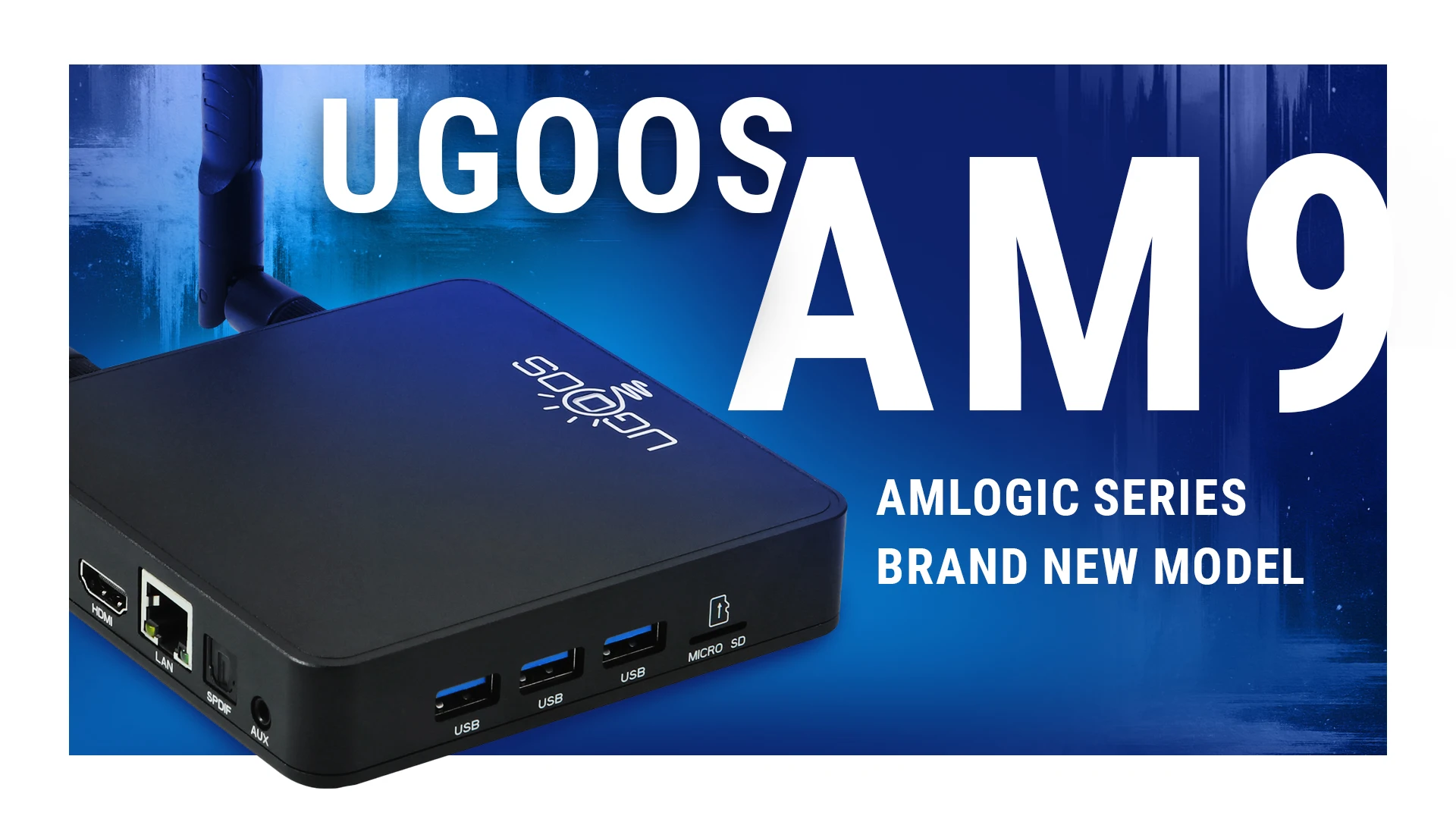 الأصلي Ugoos AM9 صندوق التلفزيون الذكي أندرويد 14 Amlogic S905x5 4GB 64GB WiFi BT5.2 1000M HDR أندرويد فك التشفير مشغل الوسائط