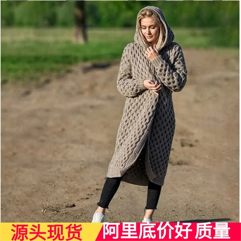 

Women Autumn Winter Coat Jacket Hooded Solid Color Long Sleeve Casual Fashion Warm Elegant Comfortable Regular Standard Fit Coat