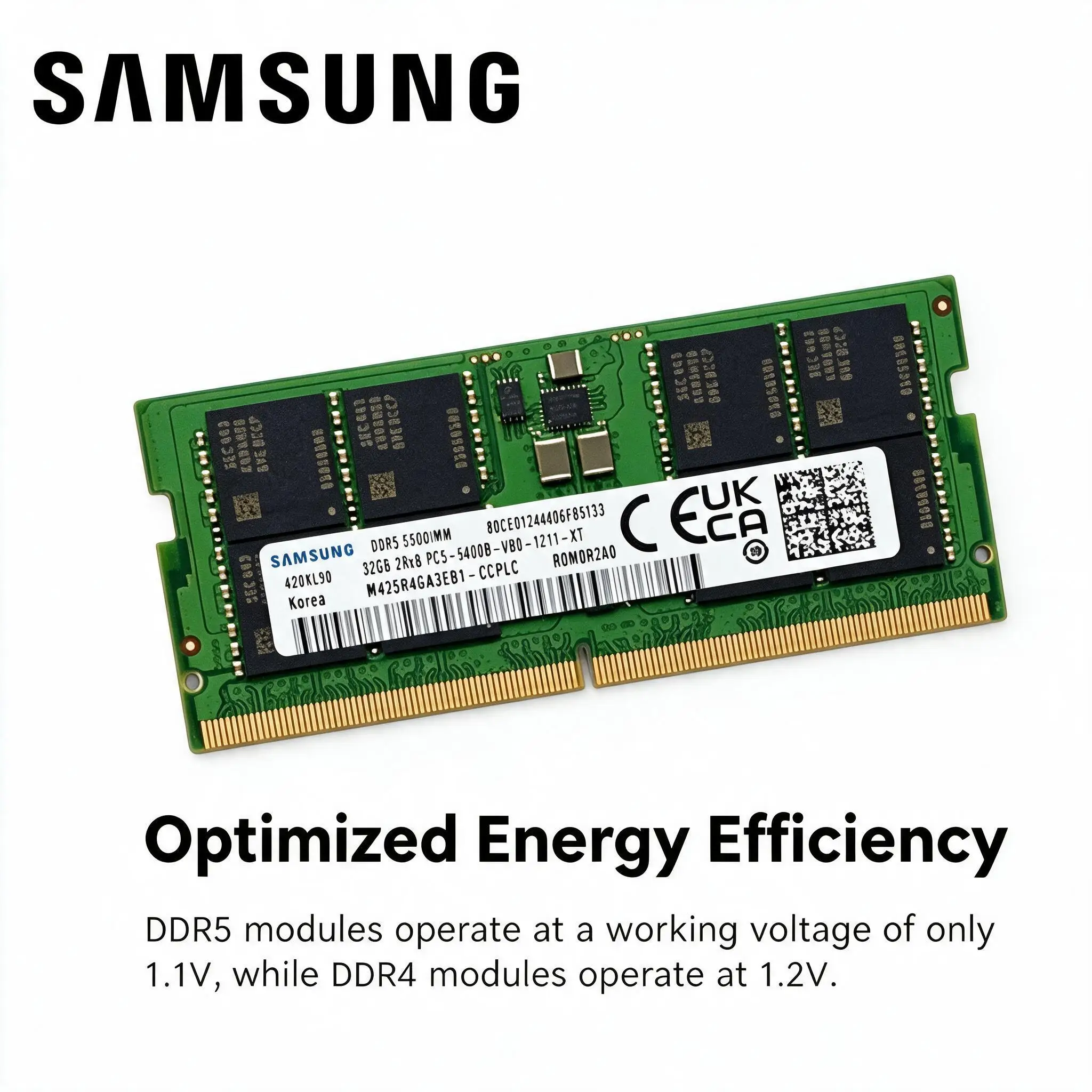 SAMSUNG Memory DDR5 SODIMM RAM 8GB 16GB 32GB 4800MHz 5200Mhz 5600MHz Ram Laptop Memoria For Intel CPU PC5 44800 41600 LAPTOP