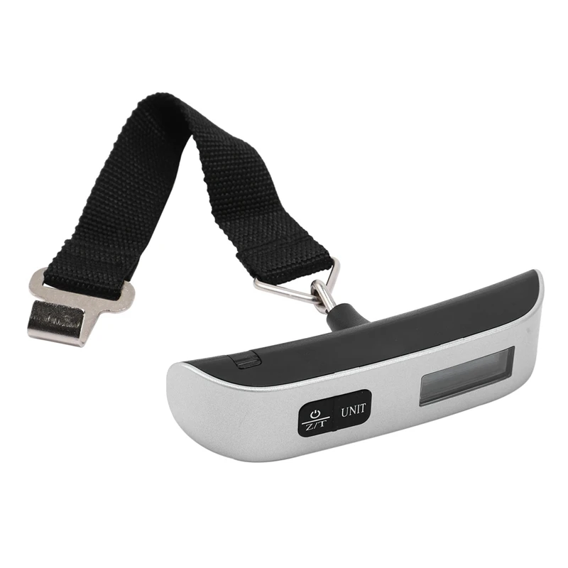 เทอร์โมมิเตอร์วัดน้ำหนักกระเป๋าเดินทางดิจิทัลจอ LCD ขนาด50กก. X 50ก. 5X