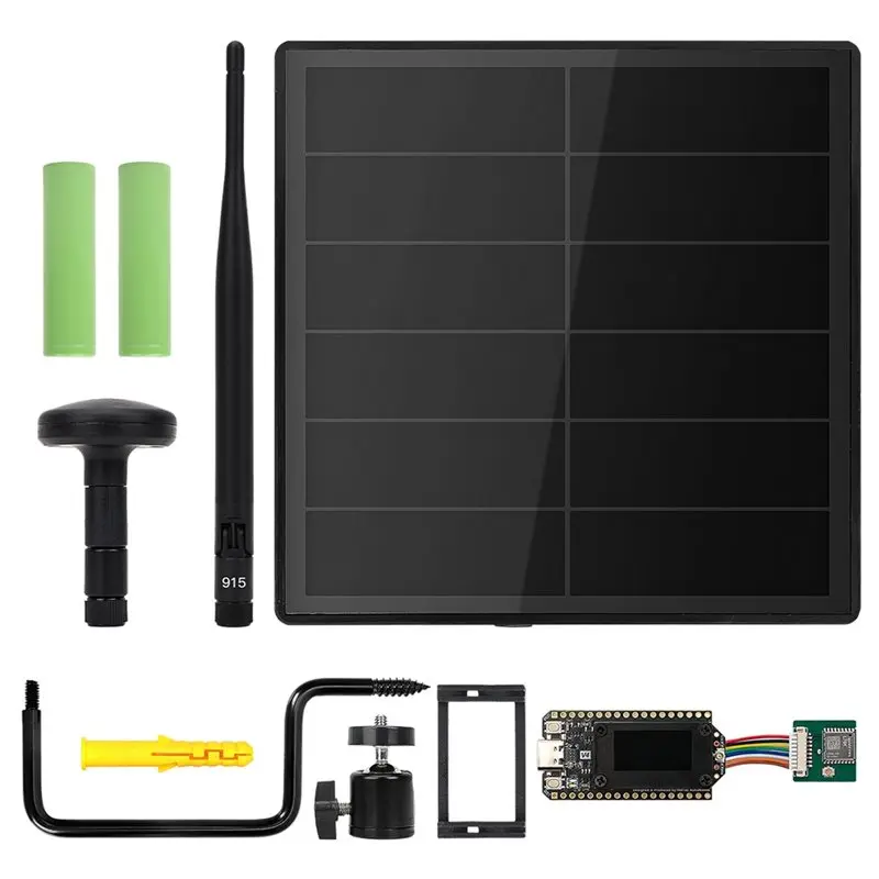 D5L H3 메쉬태식 태양광 헬텍 로라 32 V4 ESP32 GPS 안테나 포함 로라 와이파이 블루투스 저전력 태양광 메쉬 915Mhz