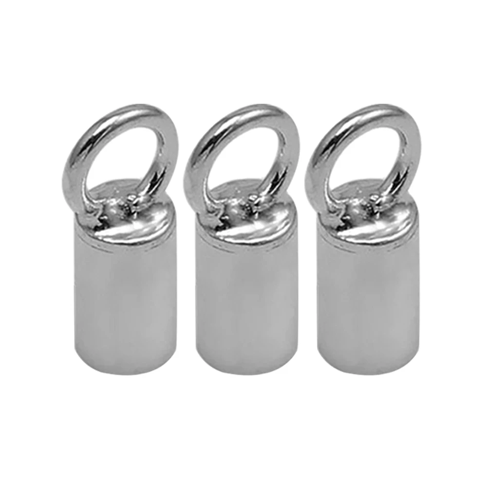 

10pcs Bracelet Necklace Connector 925 Silver Accessories Rope Caps Tube Buckle Jewelry End Clip Gift for