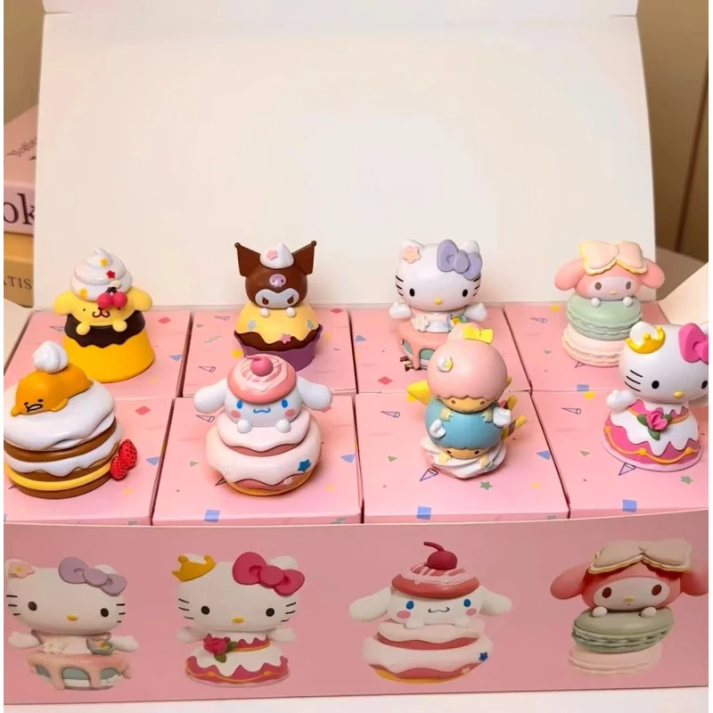 

Новинка в наличии: Набор-сюрприз Kt Cat Dessert Party Blind Box, ручная работа, серия Yuguigou Meileti Kulomi Friends 2, настольные украшения
