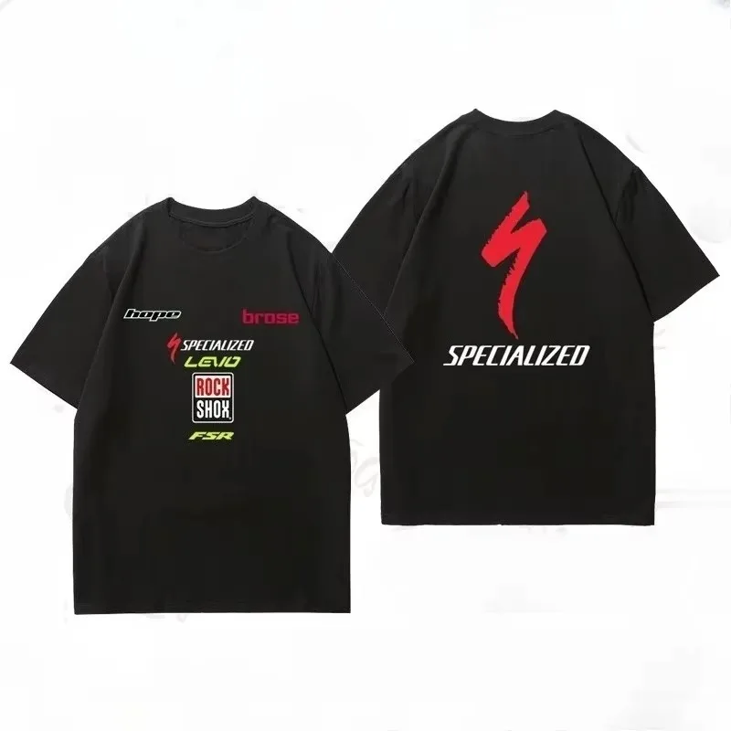 

2025 cycling T-shirt men's summer 100% cotton simple loose comfort essential short sleeves