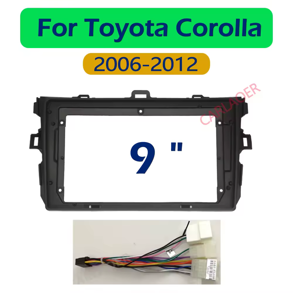 מסגרת לוח מולטימדיה המכונית carlaoer עבור מחוך 2006-2012 עבור 9 אינץ 'מערכת סטריאו אנדרואיד אינץ'