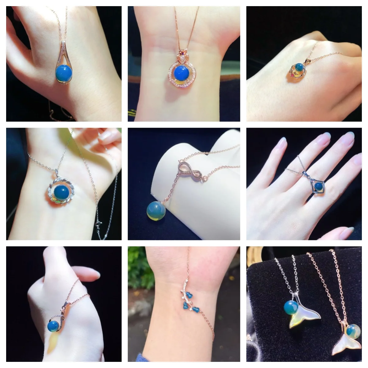 

Сертифицированное ожерелье из натурального мексиканского синего янтаря из серебра 925 пробы с каплями воды/построением/геометрическим рисунком/рыбий хвост, кулон из бисера, цепочка, ювелирные изделия